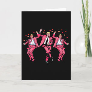 Carte Saint-Valentin Donald Trump Costume Rose Danse Drô