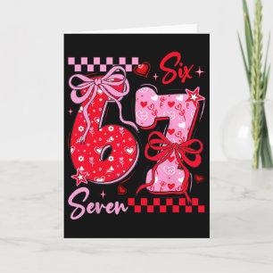 Carte Saint Valentin drôle 67 Meme 6 7 Nœud de la Saint-