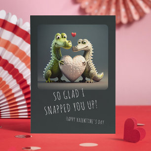 Carte Saint-Valentin Drôle Alligator Crocodile Couple