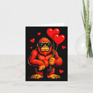 Carte Saint-Valentin drôle Ballons Bigfoot Cœur Sasqua
