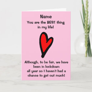 Carte Saint-Valentin drôle de confinement