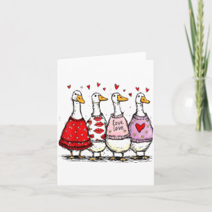 Carte Saint-Valentin drôle d'oie sotte Tendance Saint-Va
