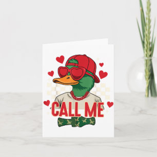 Carte Saint Valentin Drôle Garçon Chasse au Canard Appel