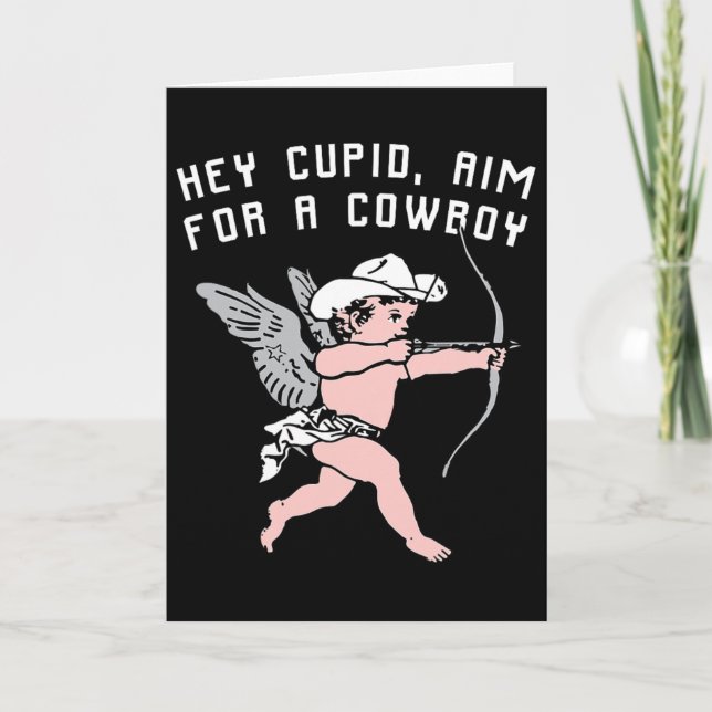 Carte Saint Valentin drôle Hé Cupidon  (Devant)