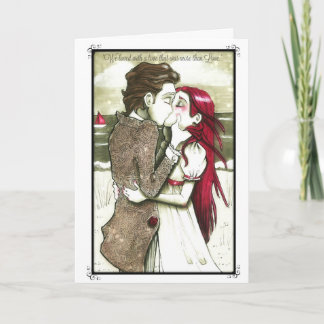 Carte Saint Valentin, Edgar Allan Poe, Amour, Roug