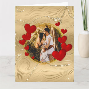 Carte Saint-Valentin élégants, Amour, Cœurs rouges d'ann