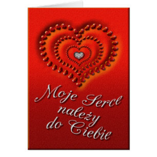 Carte Saint-Valentin en polonais