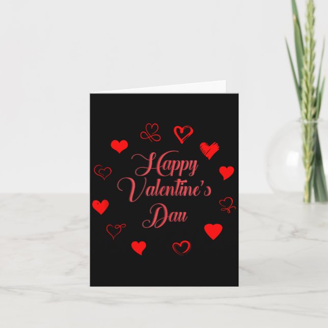 Carte Saint-Valentin Femmes Amour Coeur Imprimé Casual G (Devant)