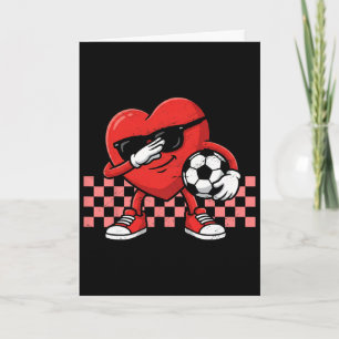 Carte Saint-Valentin Garçons Footll Dab Football Cœur Ho