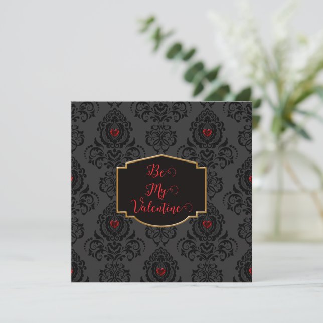 Carte Saint-Valentin gothique romantique (Debout devant)