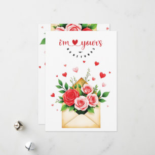 Carte Saint-Valentin - "I'm yours, no refunds"
