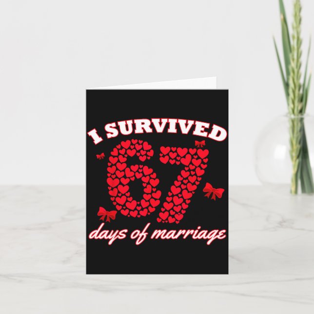 Carte Saint-Valentin Je Survivre 67 Jours De Rencontre D (Devant)