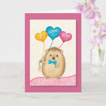 Saint-Valentin Je T'Aime Hérisson Mignon