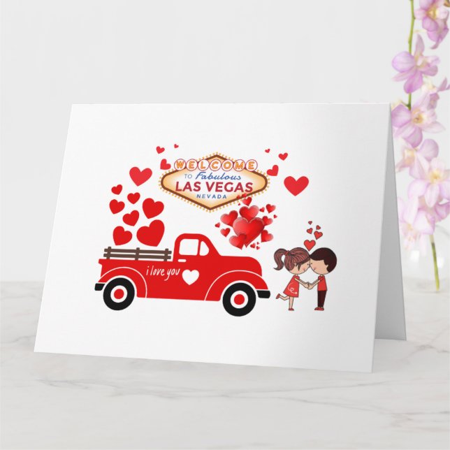 Carte Saint Valentin Las Vegas (Orchidée)