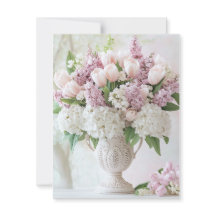 Carte Saint-Valentin Lilas Rose Romantique et Hort