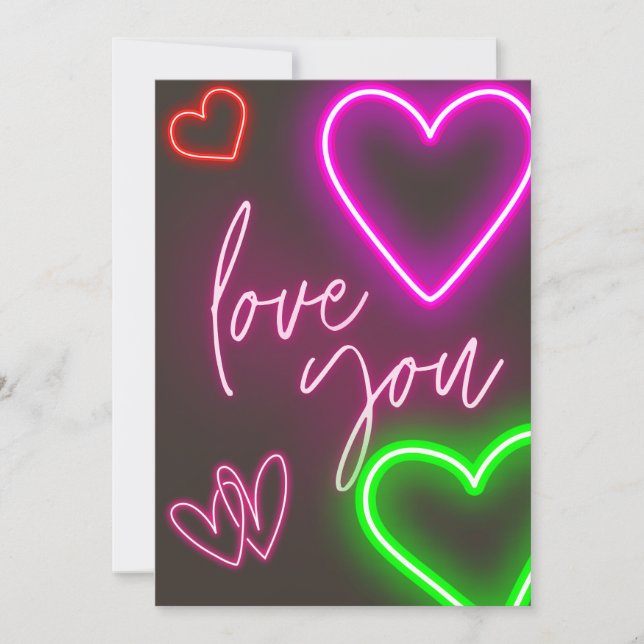 Carte Saint-Valentin "Love you" (Devant)