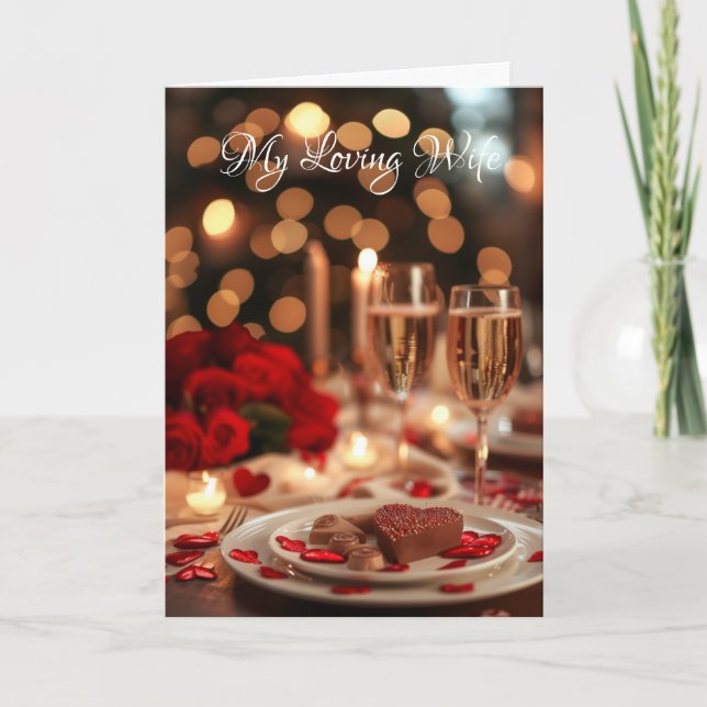 Carte Saint-Valentin-Ma femme aimante (Devant)