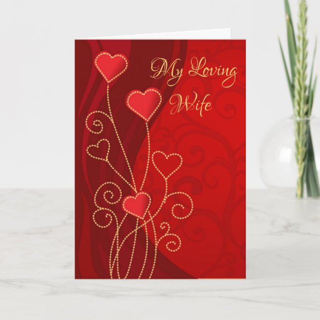 Carte Saint-Valentin-Ma femme aimante (Devant)