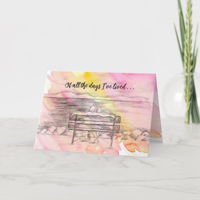 Carte Saint Valentin Mes meilleurs jours avec vous amour (Devant)