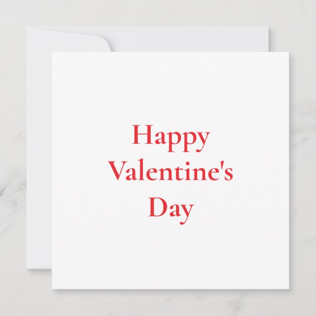 Carte Saint Valentin mignon rouge coloré romantique 2025 (Devant)