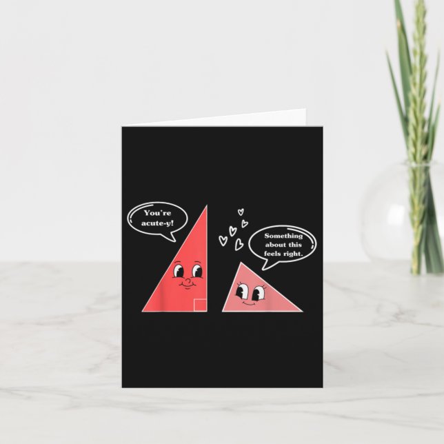 Carte Saint-Valentin Mignon Triangle Blague Mathématique (Devant)