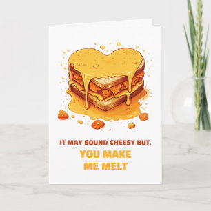 Carte Saint-Valentin mignonne et au fromage