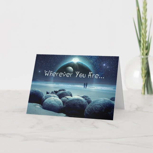 Carte Saint Valentin où que vous soyez (Devant)