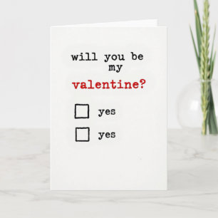 Carte Saint-Valentin Oui Rouge