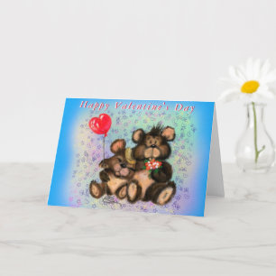Carte Saint Valentin Ours Couple Love