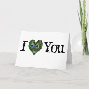 Carte Saint-Valentin Peacock