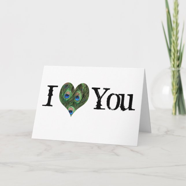 Carte Saint-Valentin Peacock (Devant)