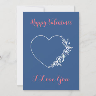 Carte Saint Valentin personnalisée Minimaliste mod