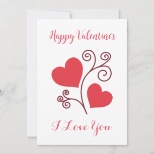 Carte Saint Valentin personnalisée Minimaliste mod