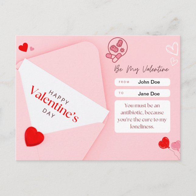 Carte Saint Valentin - Pharmacologie 2 (Devant)