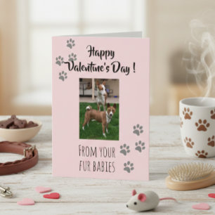 Carte Saint-Valentin Photo Chien Chat Animal de compagni