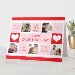 Carte Saint Valentin Photo personnalisée Collage Big