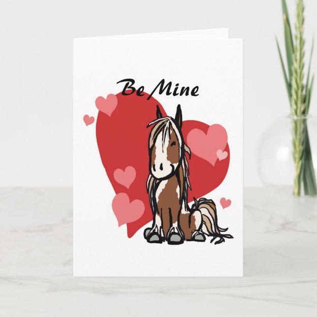 Carte Saint-Valentin pour Cheval de Peinture (Devant)