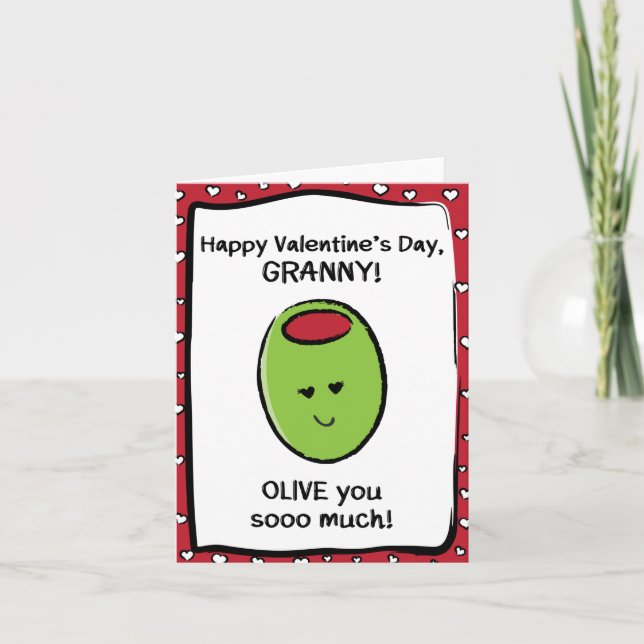 Carte Saint Valentin pour grand-mère (Devant)