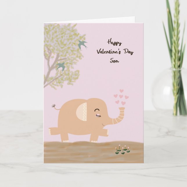 Carte Saint Valentin pour le jeune fils (Devant)