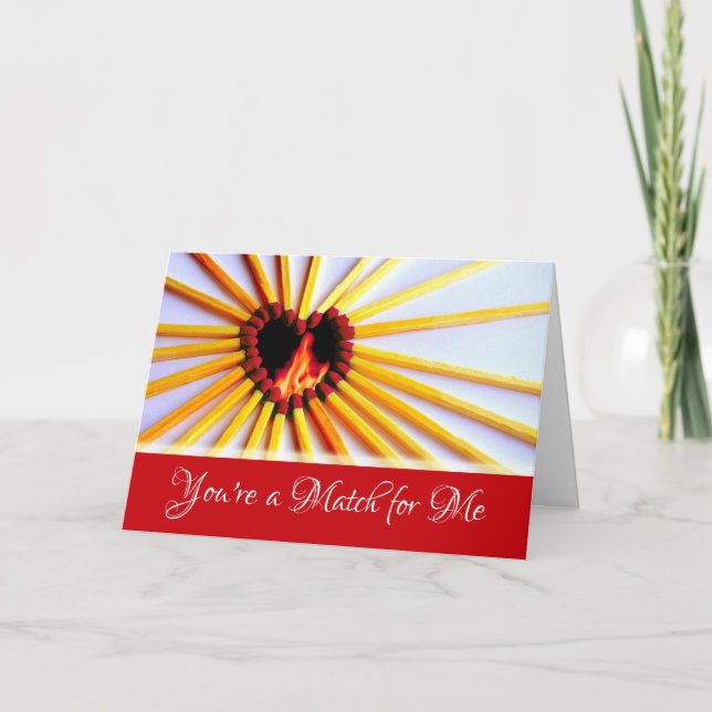 Carte Saint Valentin pour le mari Vous êtes un match pou (Devant)