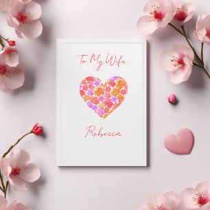 Carte Saint-Valentin pour les fleurs des femmes dans le 