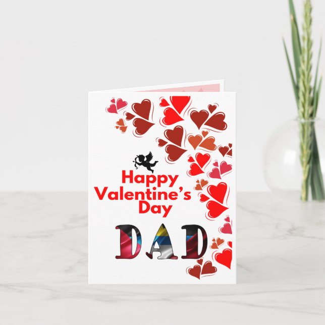 Carte Saint Valentin pour les papas (Antigua et Ba (Devant)