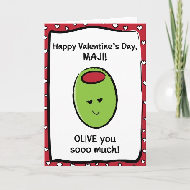 Carte Saint Valentin pour Maji (Devant)