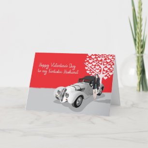 Carte Saint Valentin pour mari avec voiture Cool