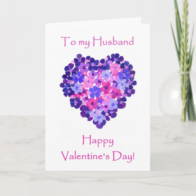 Carte Saint Valentin pour mari - Flower Power (Devant)
