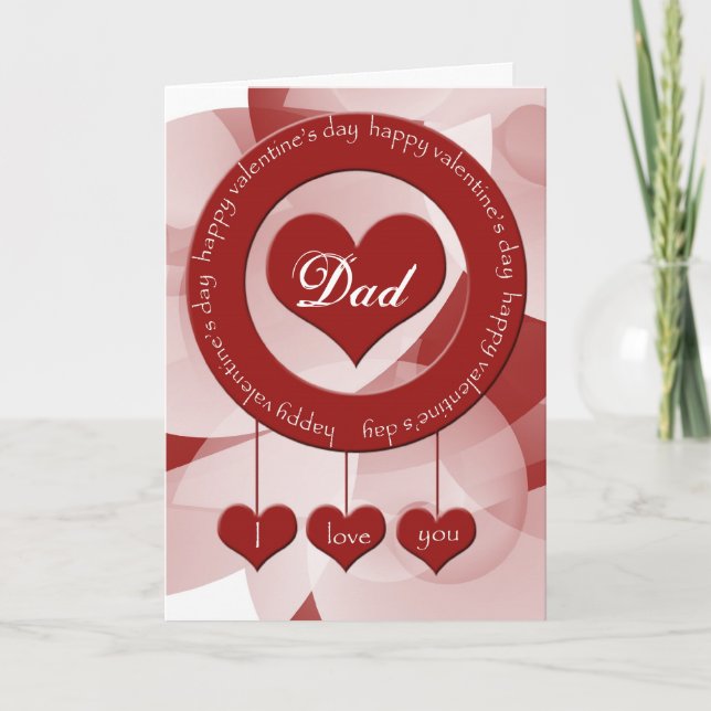 Carte Saint Valentin pour papa (Devant)