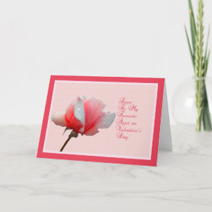 Carte Saint Valentin pour tante avec Rose