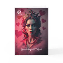 Carte Saint-Valentin Reine de mon coeur
