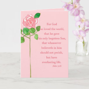 Carte Saint Valentin Religieux John Bible Verse Rose