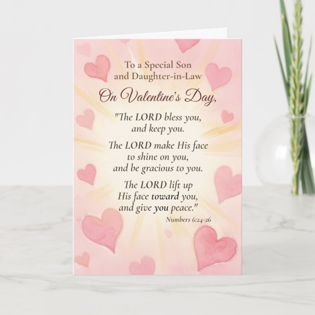 Carte Saint Valentin religieux pour gendre et bru (Devant)